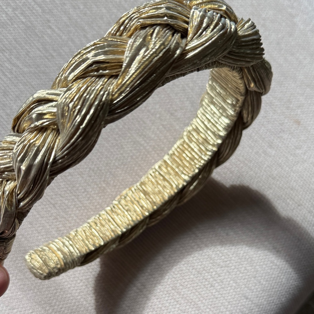 Loeffler Randall Gold Braided Headband NEW no tags